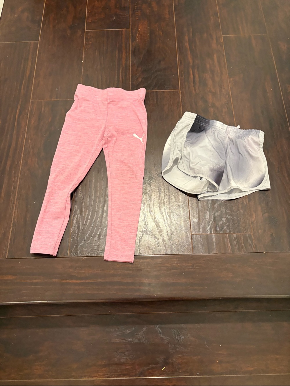 Girls 3T Athletic Bottoms Bundle Puma Pink Leggings + Athletic Works Shorts